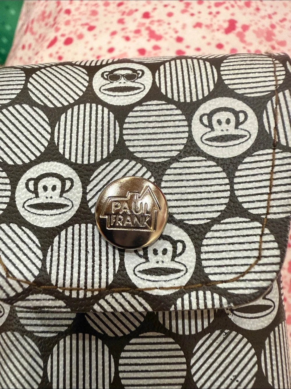 Paul Frank Black and White Monkey Pattern Glasses Pouch